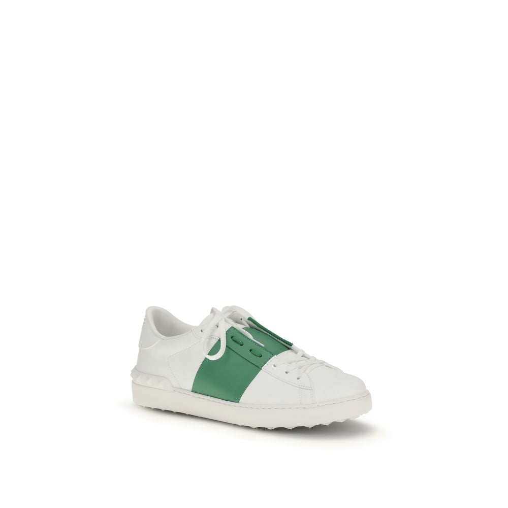Valentino Garavani White Calf Leather Bos Taurus Low Top Sneakers