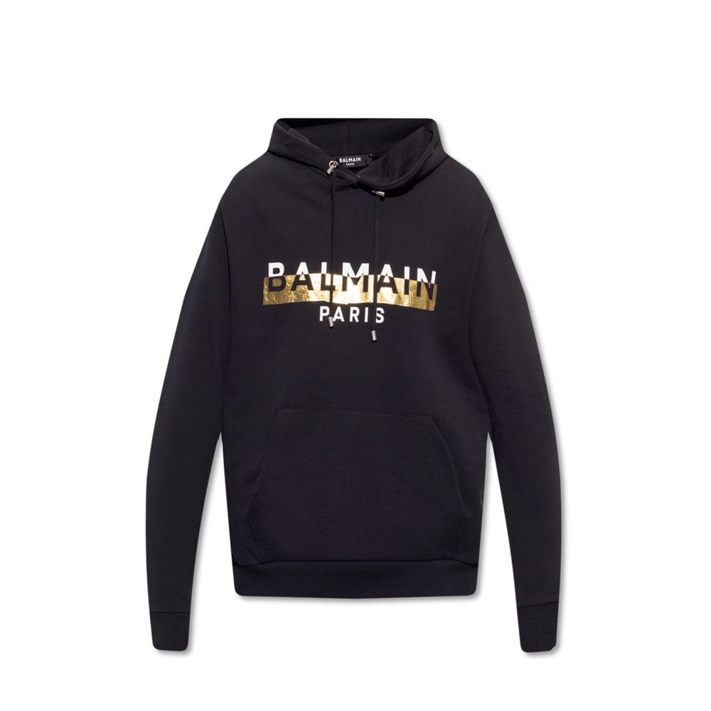 Balmain Black Cotton Sweatshirt