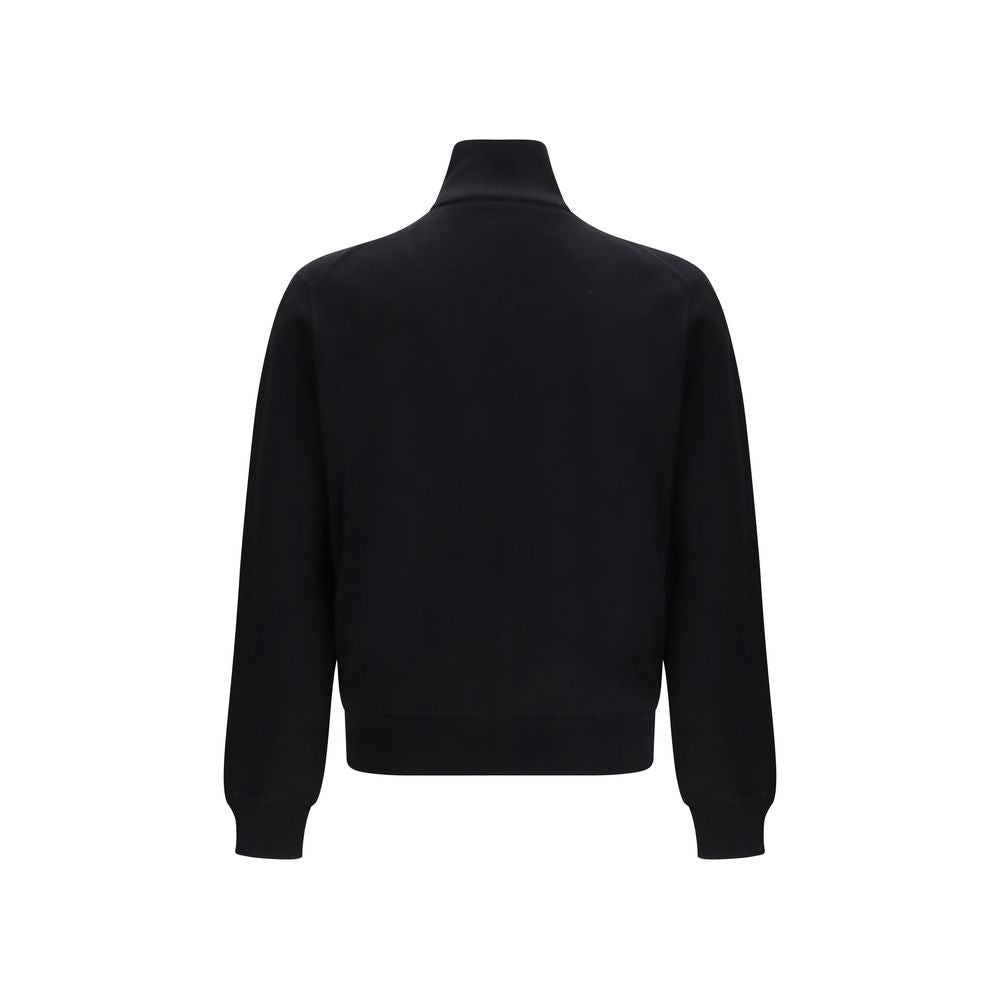 Prada Black Fleece Wool Full-Length Jacket