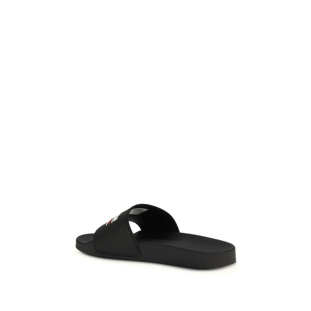 Balenciaga Black Rubber Slippers