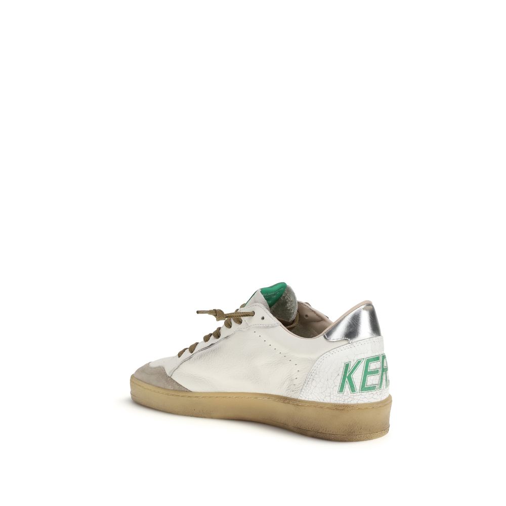 Golden Goose White Calf Leather Bos Taurus Low Top Sneakers