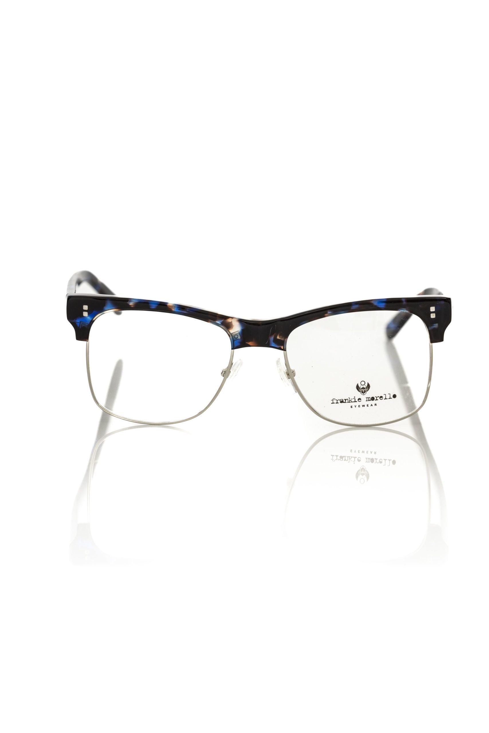 Frankie Morello Blue Metallic Unisex Frame Eyeglasses