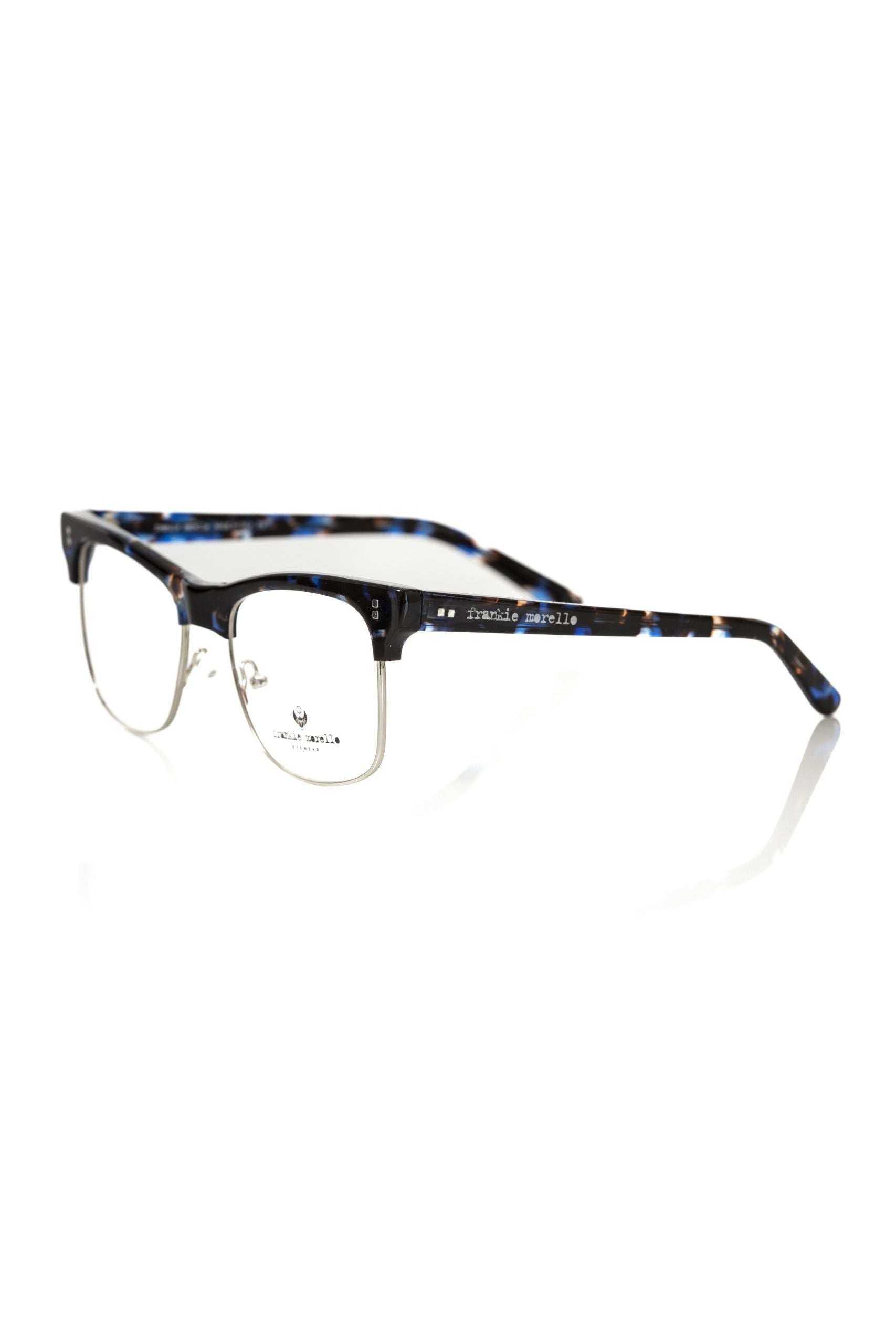 Frankie Morello Blue Metallic Unisex Frame Eyeglasses