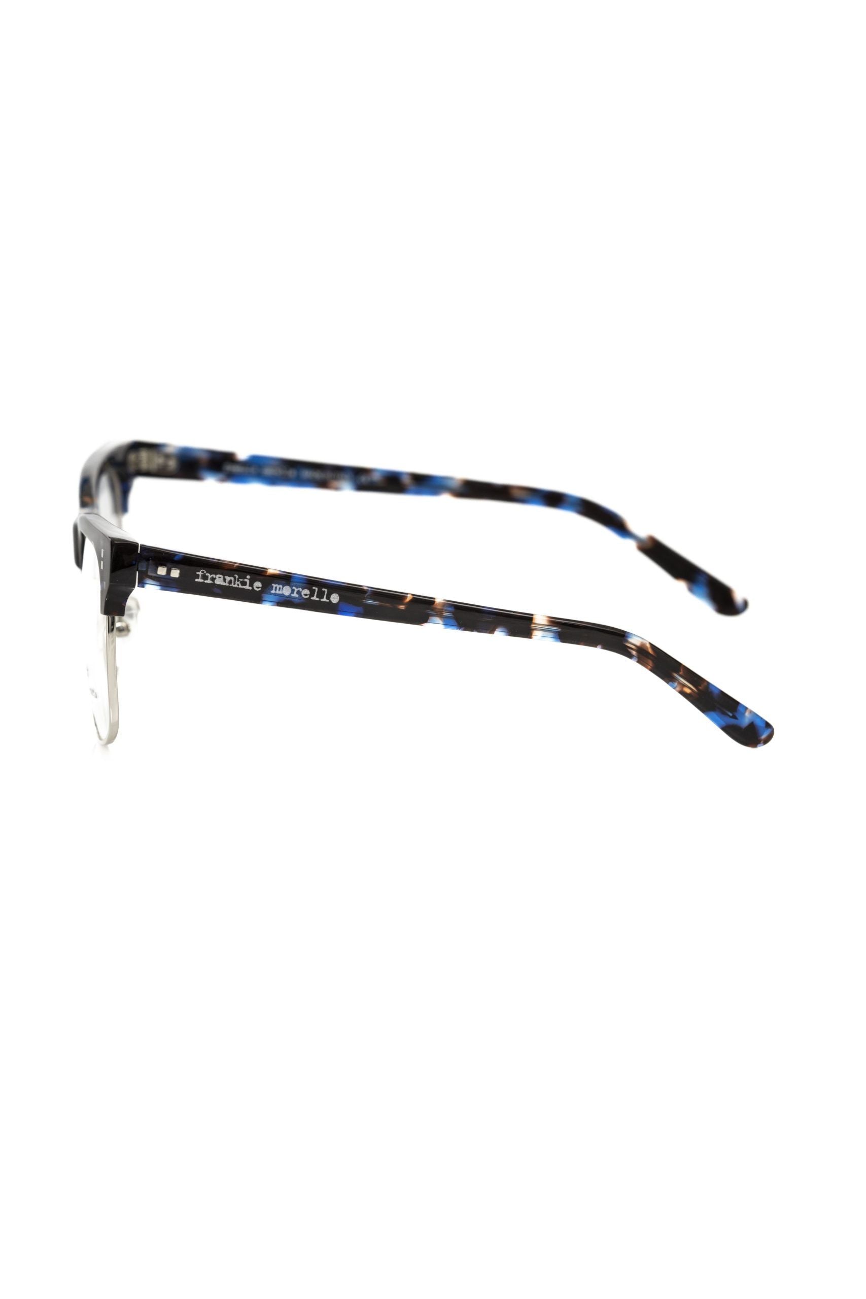 Frankie Morello Blue Metallic Unisex Frame Eyeglasses