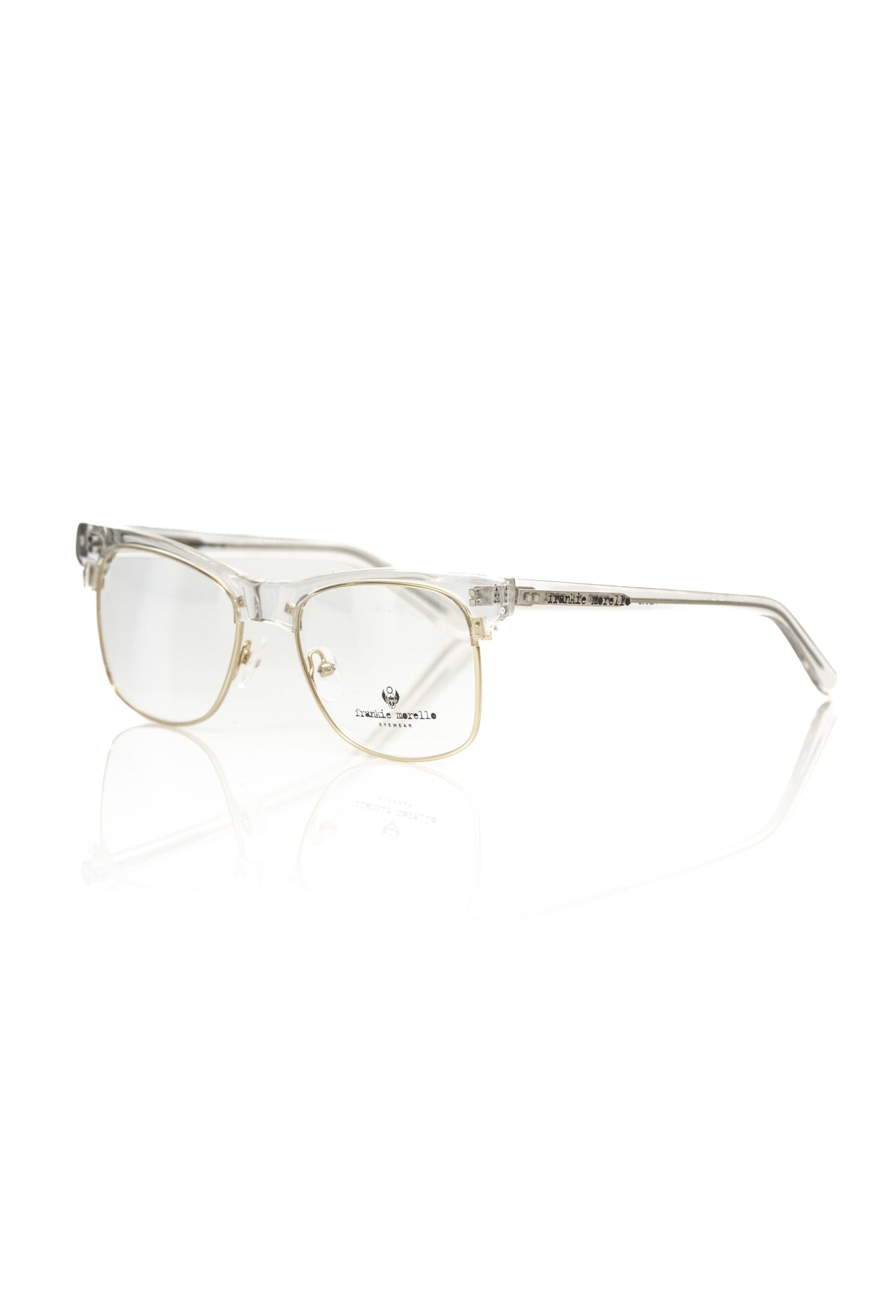 Frankie Morello Gold Metallic Unisex Eyeglass Frame