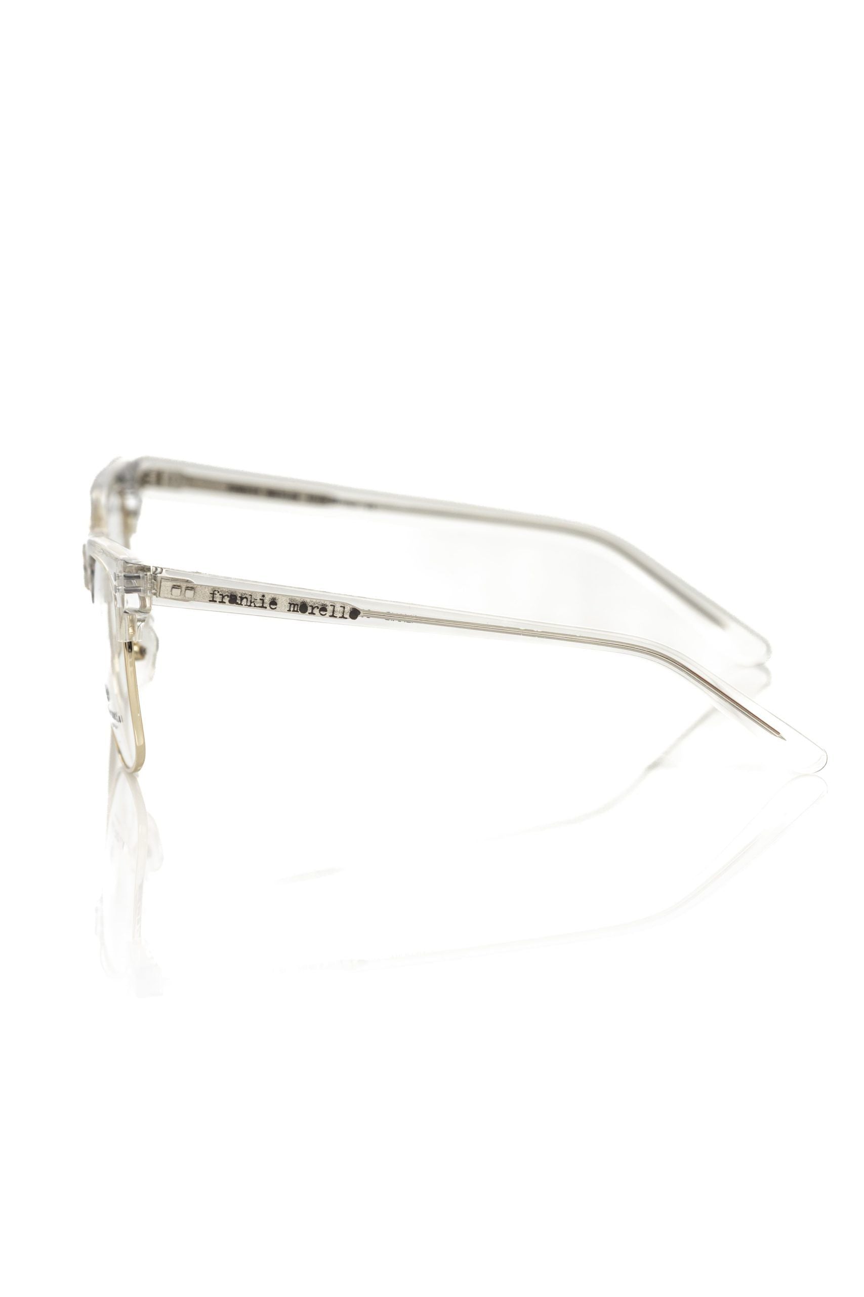 Frankie Morello Gold Metallic Unisex Eyeglass Frame