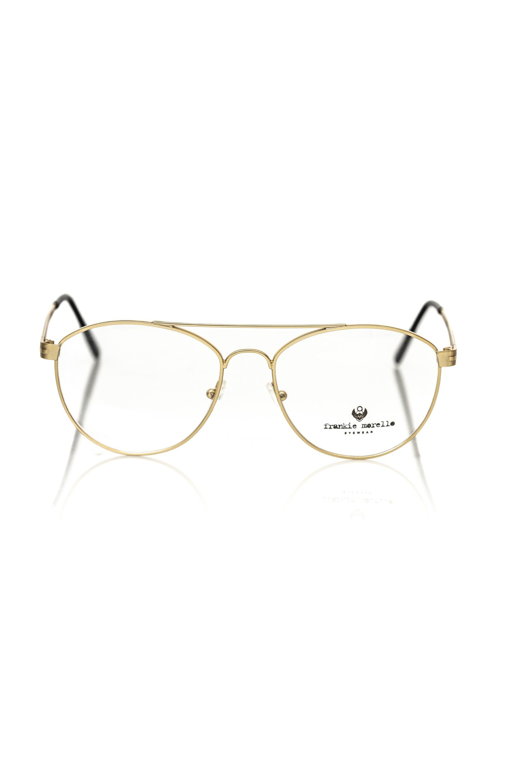 Frankie Morello Gold Metallic Unisex Frame Eyeglasses