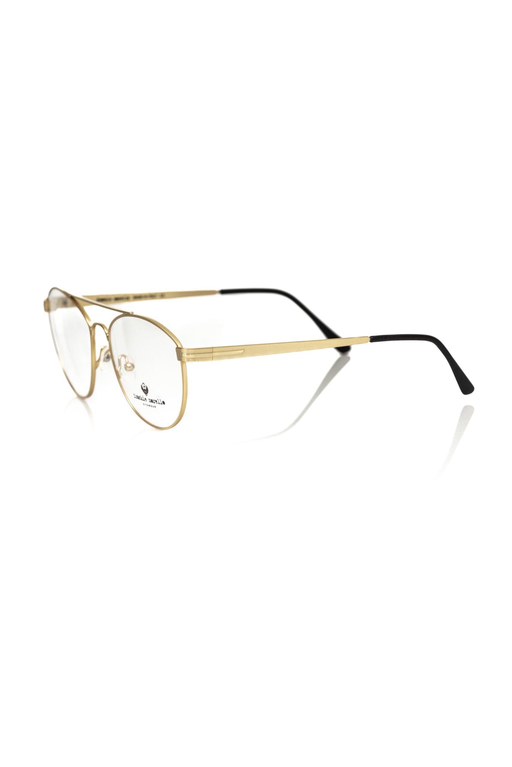 Frankie Morello Gold Metallic Unisex Frame Eyeglasses