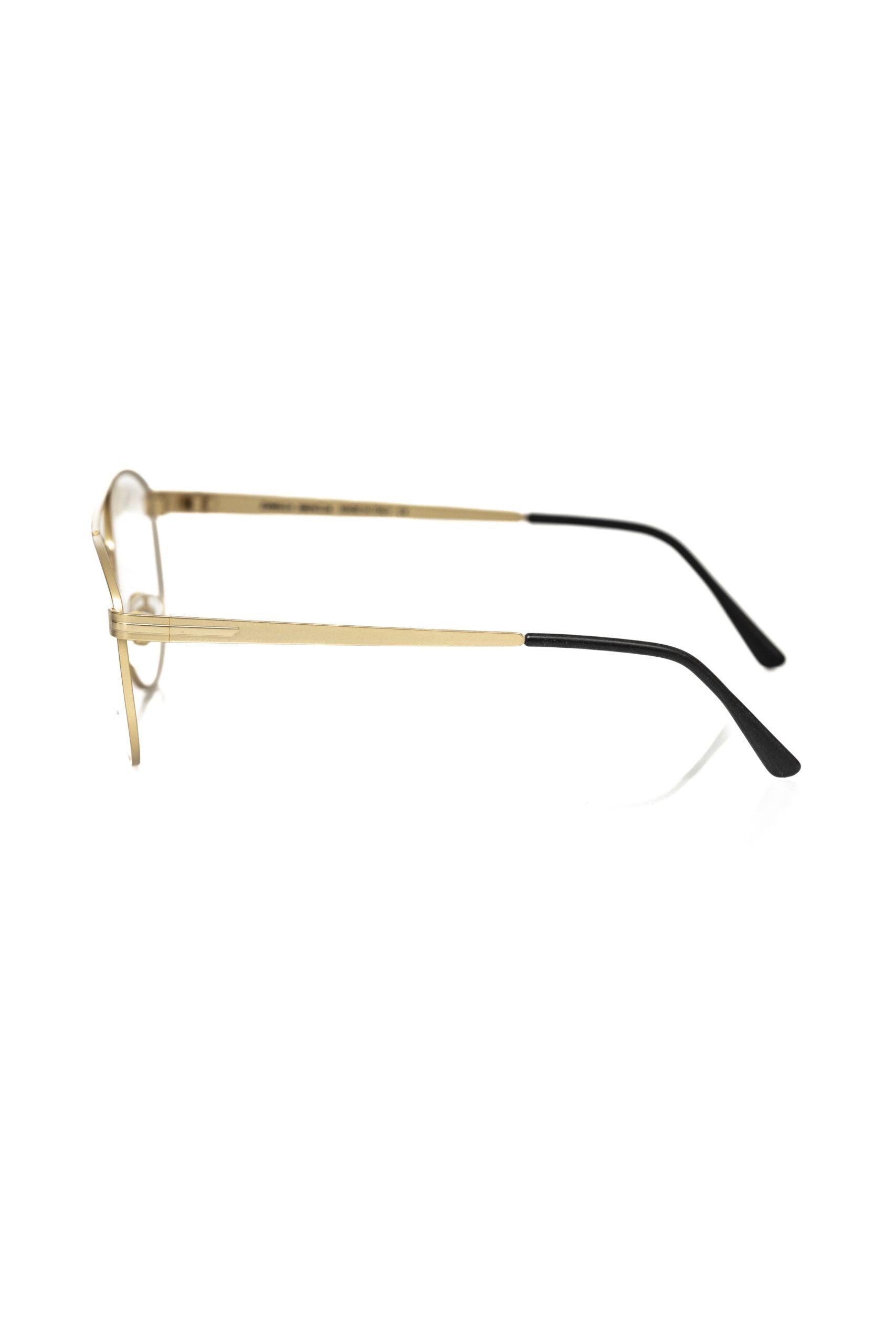 Frankie Morello Gold Metallic Unisex Frame Eyeglasses