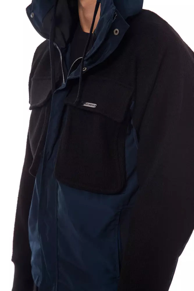 Nicolo Tonetto Black Wool Men's Jacket With Hood