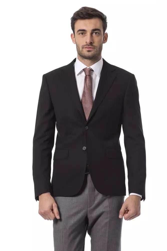 Billionaire Italian Couture Black Wool Mens Blazer