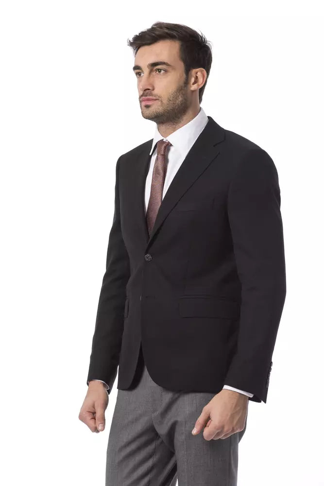 Billionaire Italian Couture Black Wool Mens Blazer