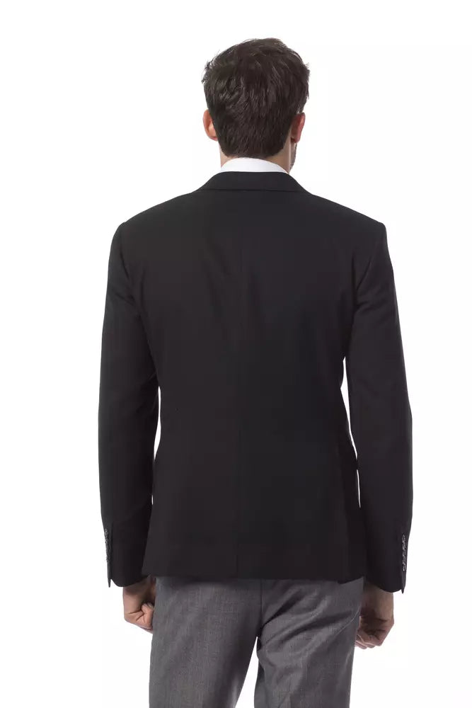 Billionaire Italian Couture Black Wool Mens Blazer
