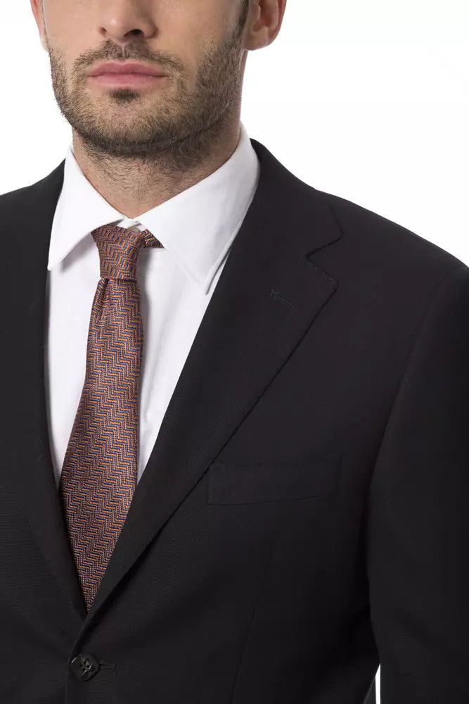 Billionaire Italian Couture Black Wool Mens Blazer