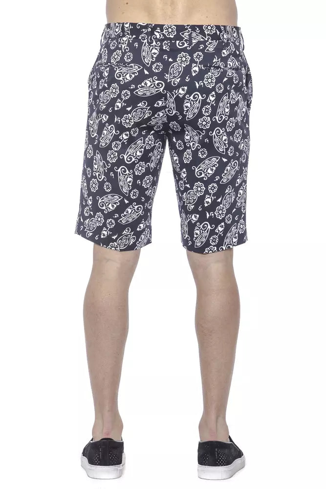 PT Torino Blue Cotton Men Bermuda Short