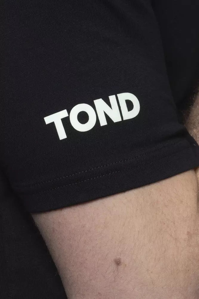 Tond Black Cotton Men's T-Shirt