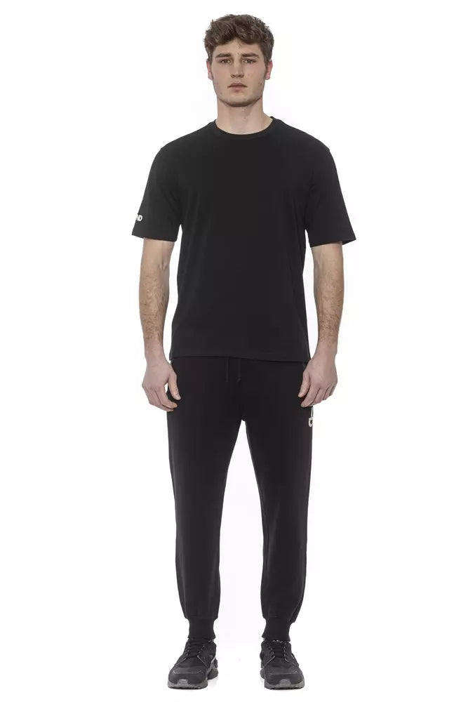 Tond Black Cotton Men's T-Shirt
