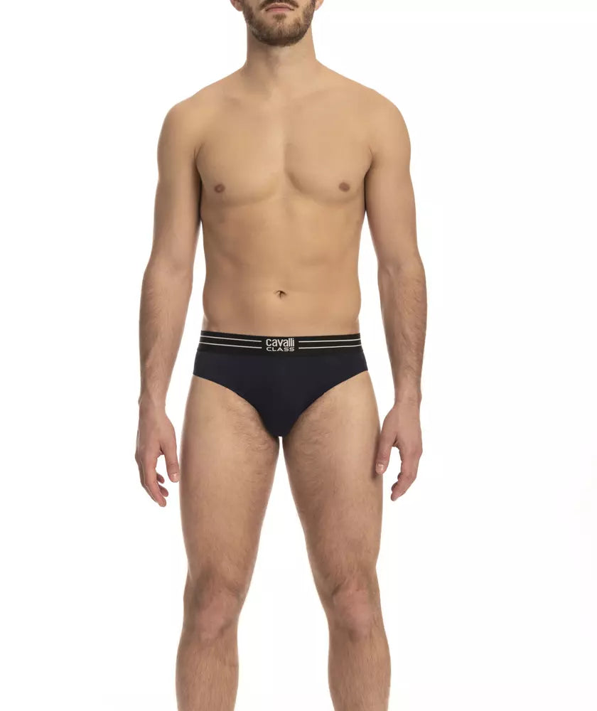 Cavalli Class Blue Cotton Men's Underwear Pack