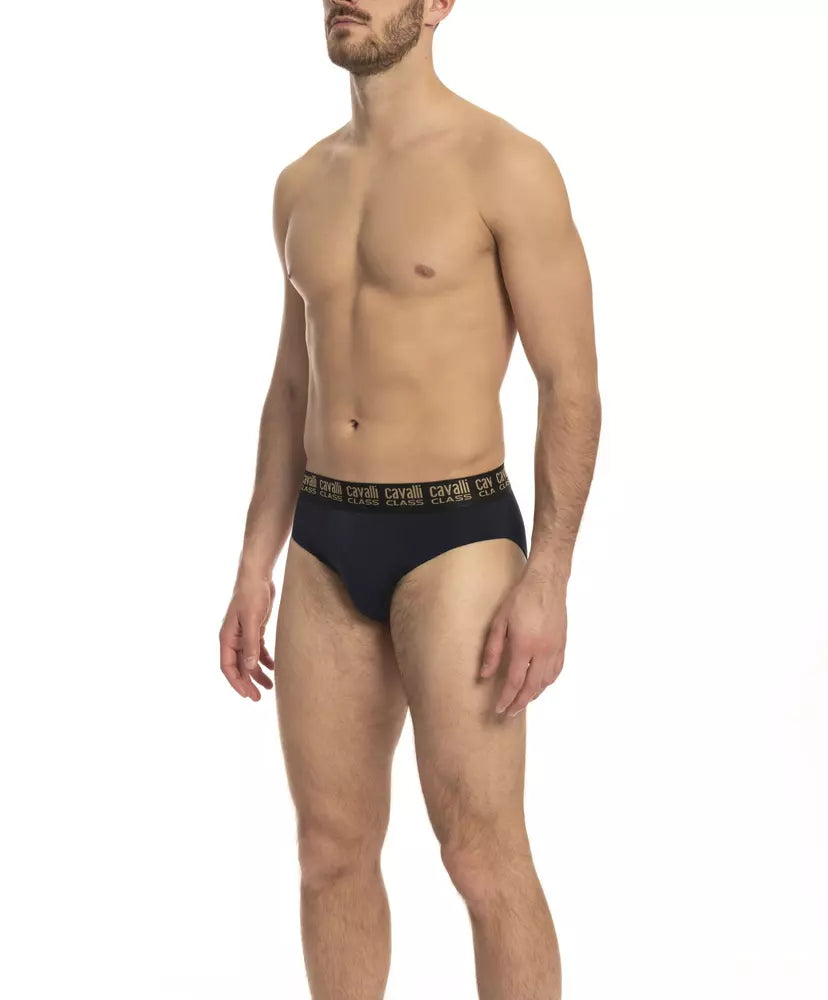 Cavalli Class Blue Cotton Men's Brief Pair