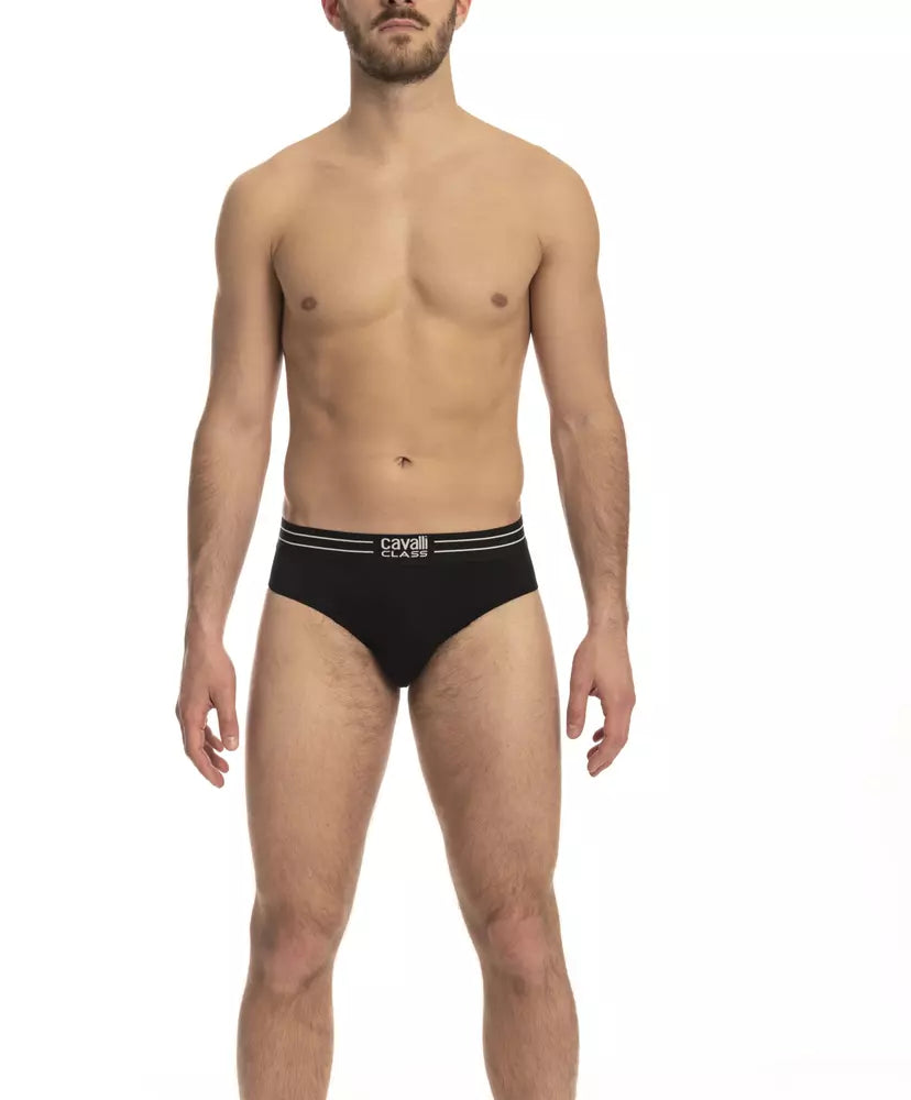 Cavalli Class Black Cotton Men's Underwear Pack
