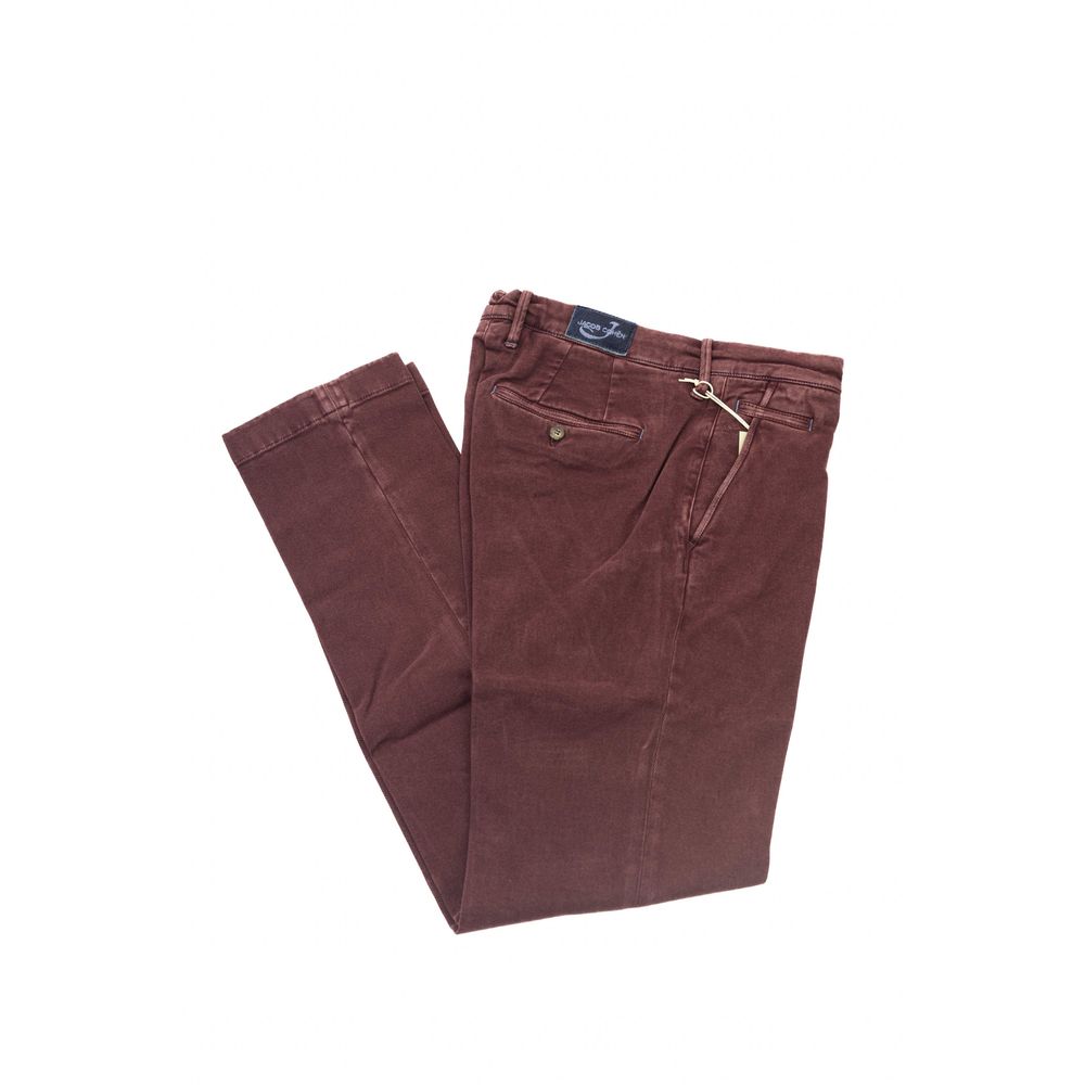 Jacob Cohen broek bordeaux rood | Exclusieve herencollectie broeken bij The Gentlemen's Vault