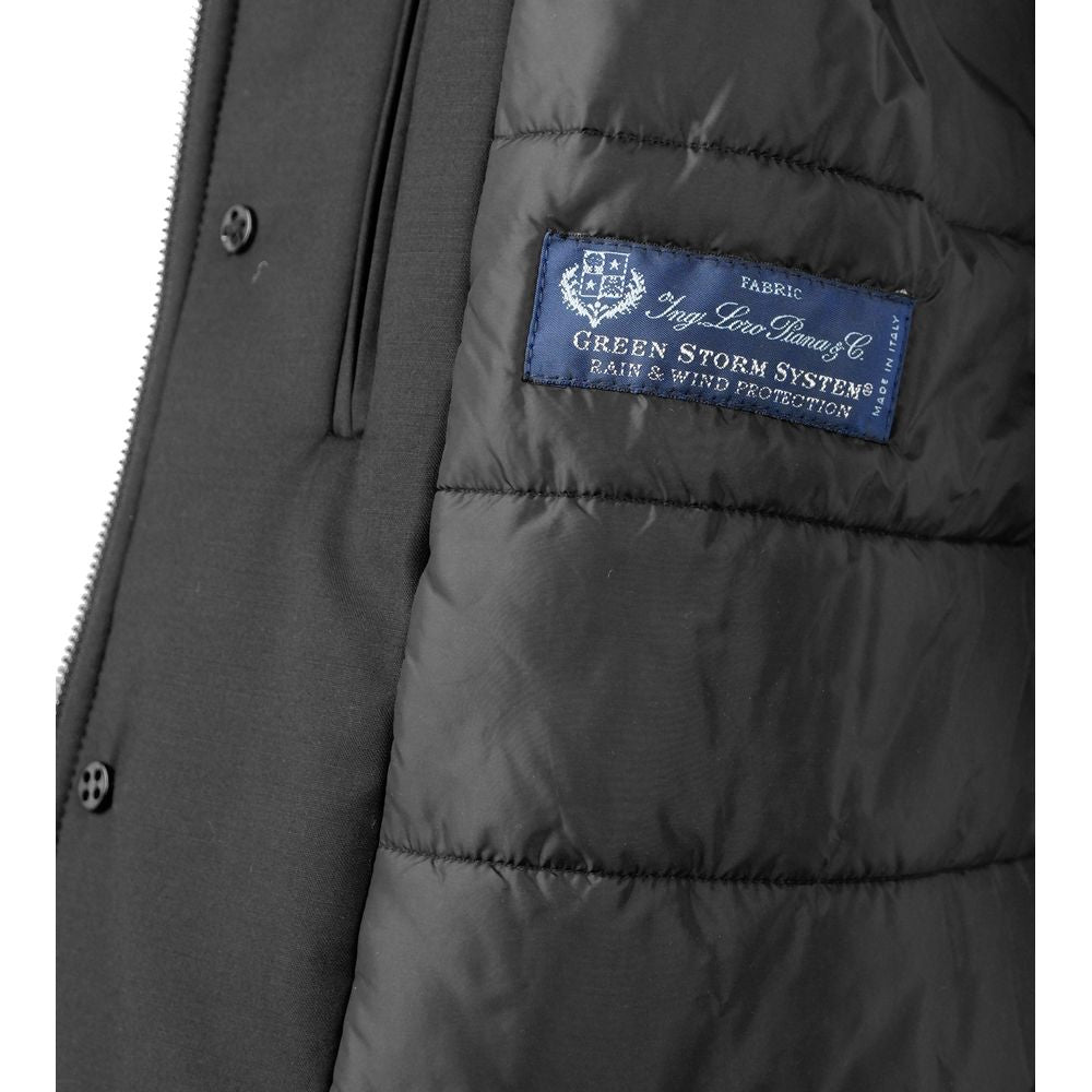 Loro Piana Made in Italy Black Wool Men's Jacket