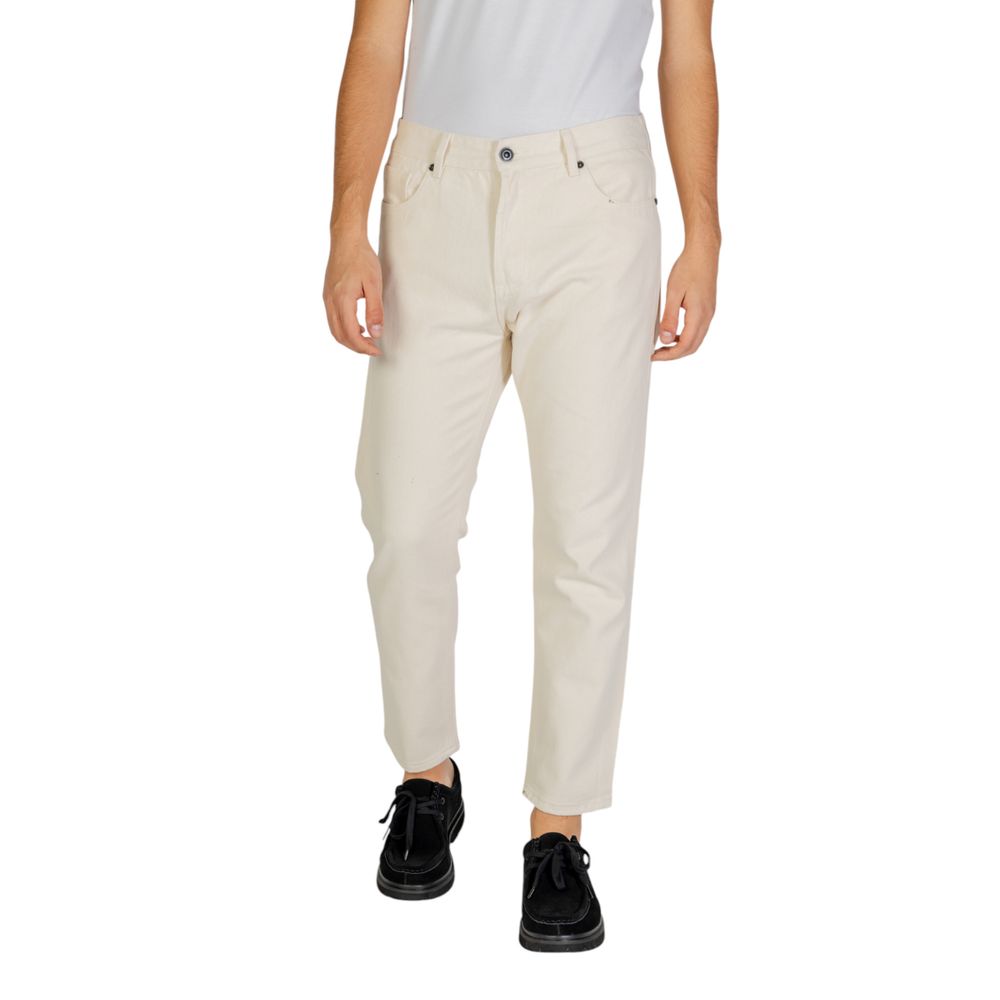 Gianni Lupo Cream Cotton Pant