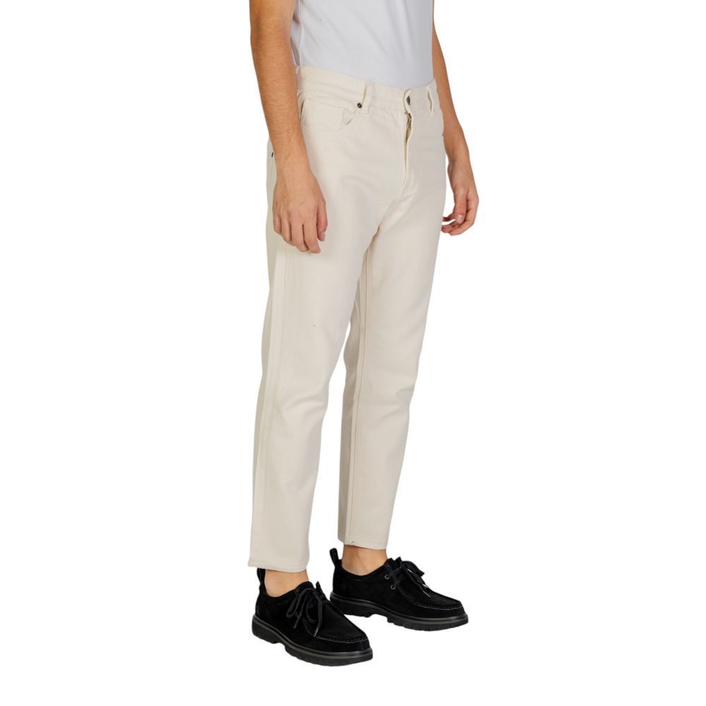 Gianni Lupo Cream Cotton Pant