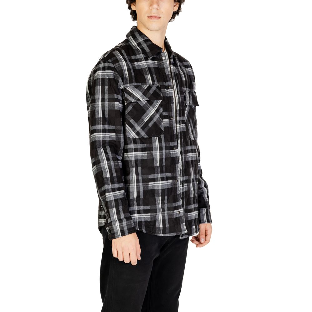 Gianni Lupo Black Polyester Jackets & Coat