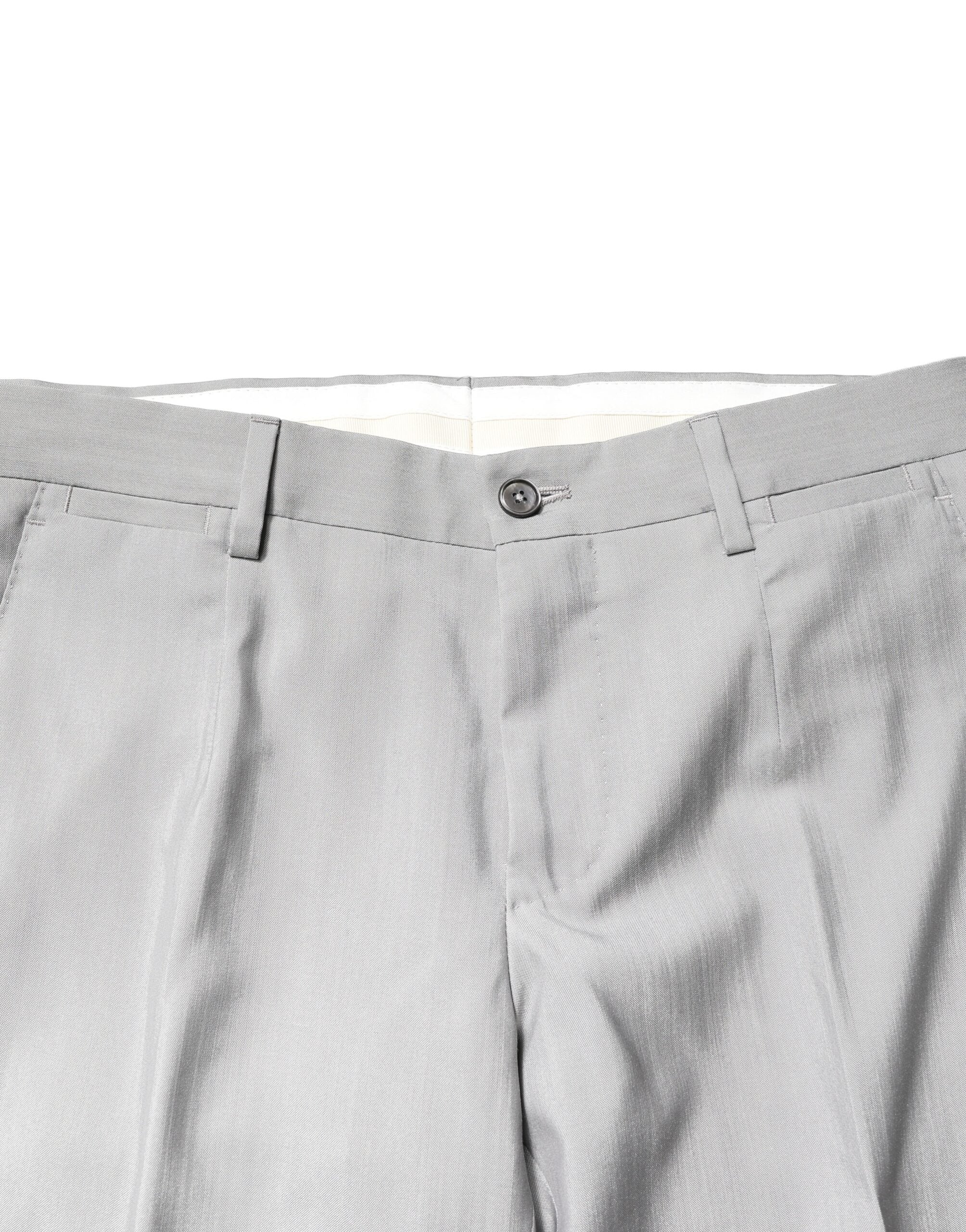 Dolce & Gabbana Light Gray Wool GOLD 2 Piece Formal Suit