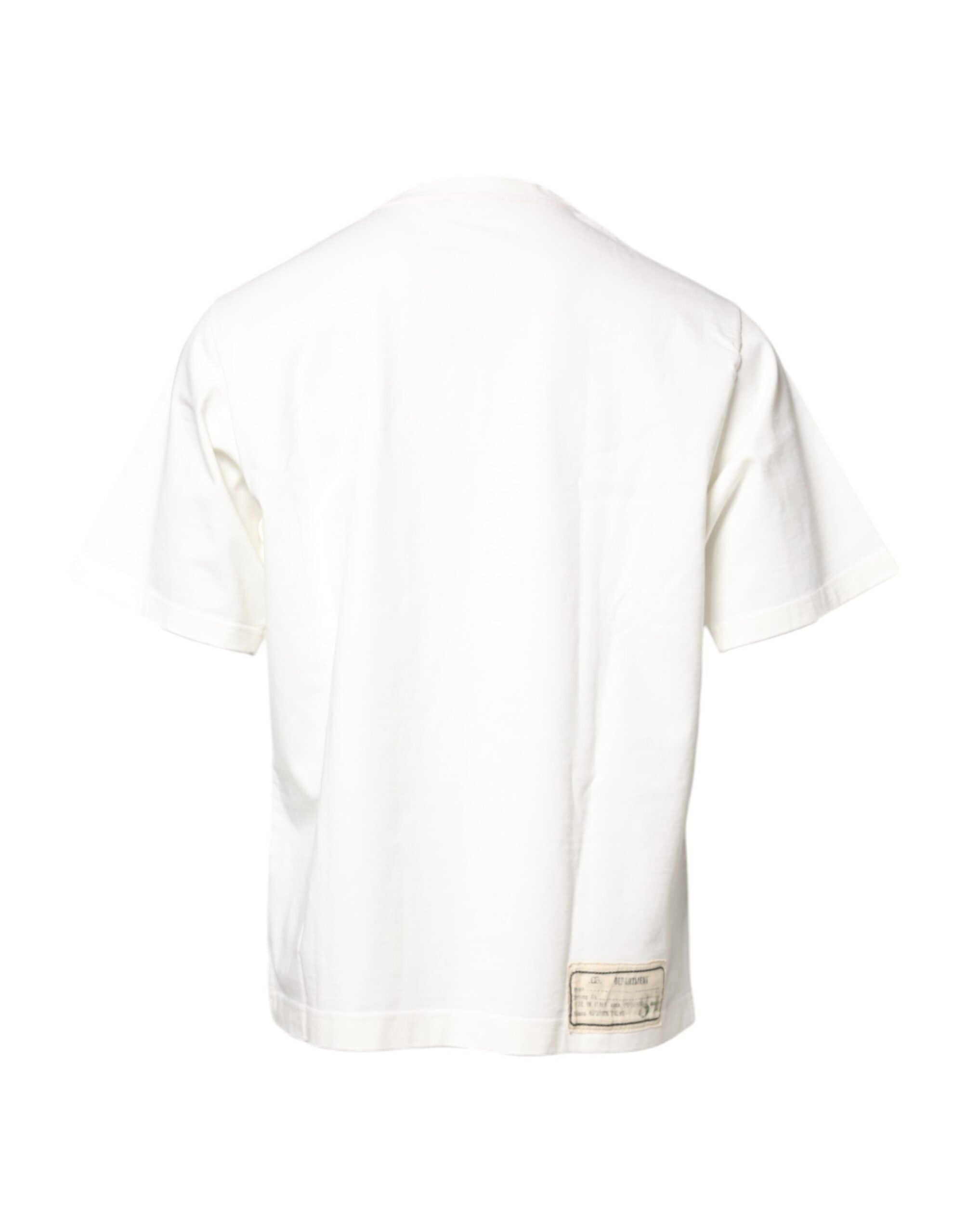Dolce & Gabbana White LOVE & PEACE Print Crew Neck T-shirt