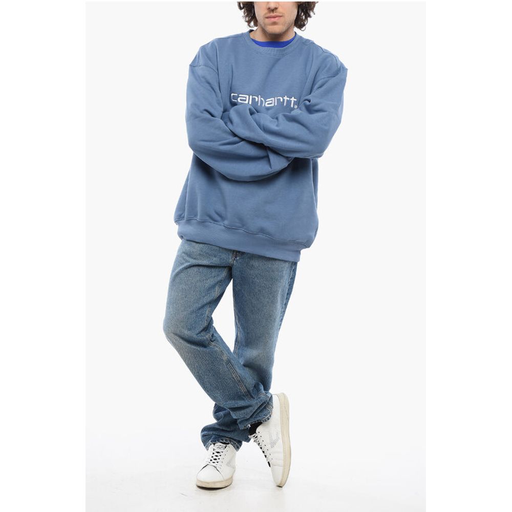 Carhartt Wip Fleeced Cotton Crew-neck Sweatshirt with Embroidered Logo