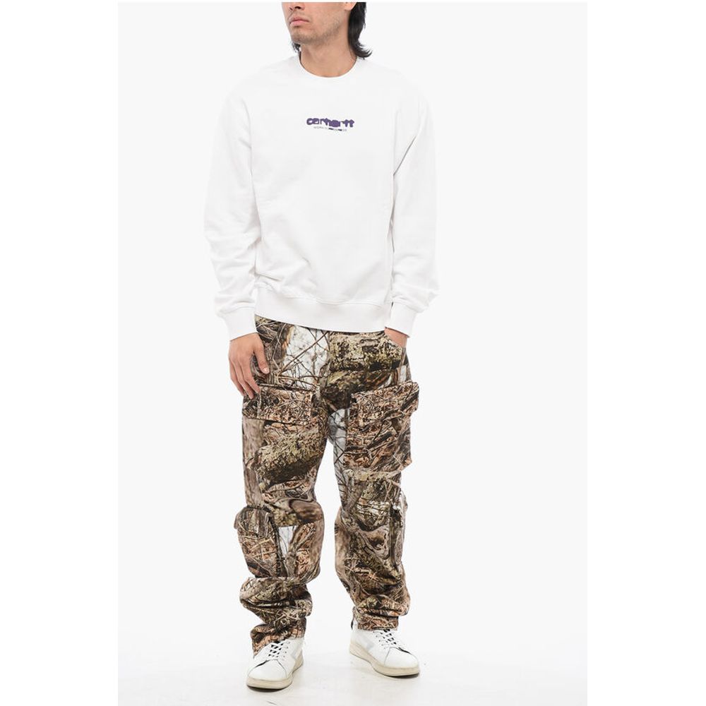 Carhartt Wip Brushed Cotton Crew-neck Sweatshirt with Contrasting Printed