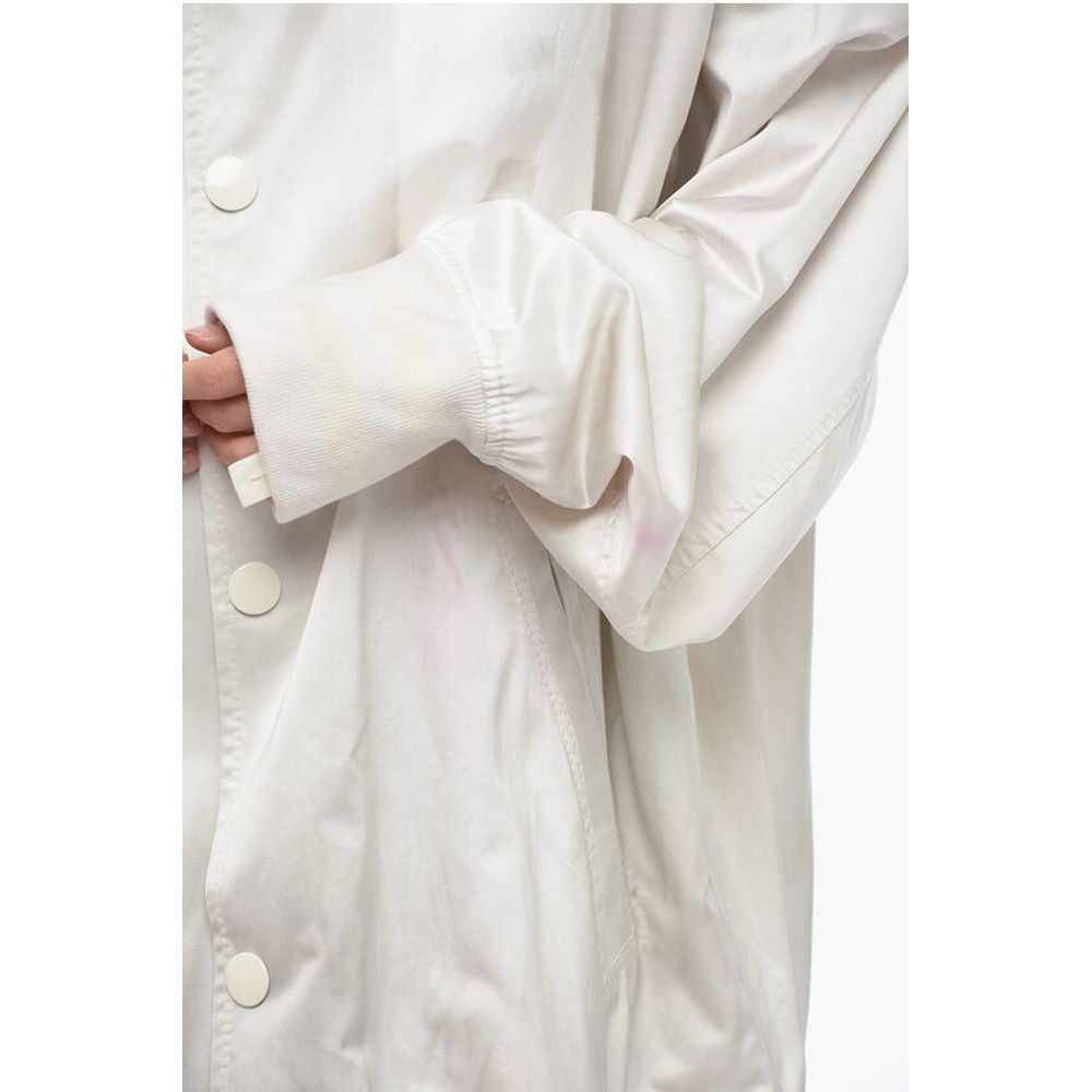 Maison Margiela MM6 Satin Oversized Bomber Jacket with Vintage Effect