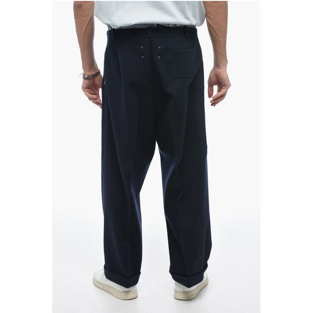 Maison Margiela MM10 Single-pleated Wool Blend Chinos Pants