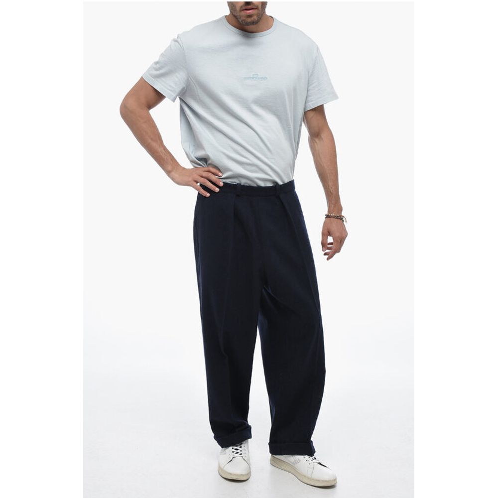 Maison Margiela MM10 Single-pleated Wool Blend Chinos Pants