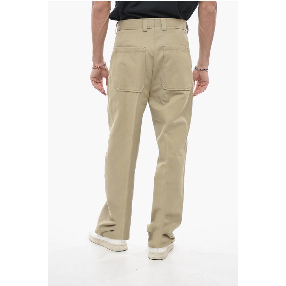 Ermenegildo Zegna Cotton Blend Chinos Pants with Hidden Closure