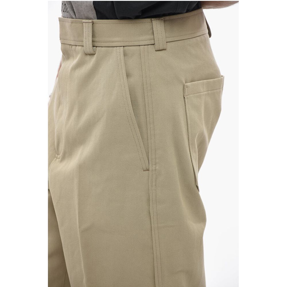 Ermenegildo Zegna Cotton Blend Chinos Pants with Hidden Closure