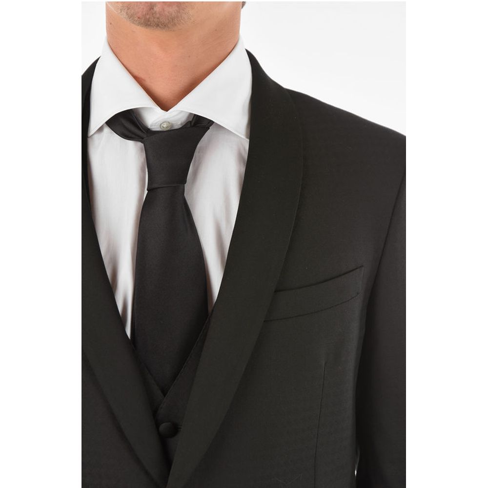 Corneliani center vent shawl lapel CERIM.ACADEMY 3 piece waistcoat suit