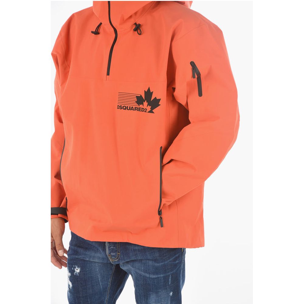 Dsquared² Contrasting Details Solid Color Anorak With Hood