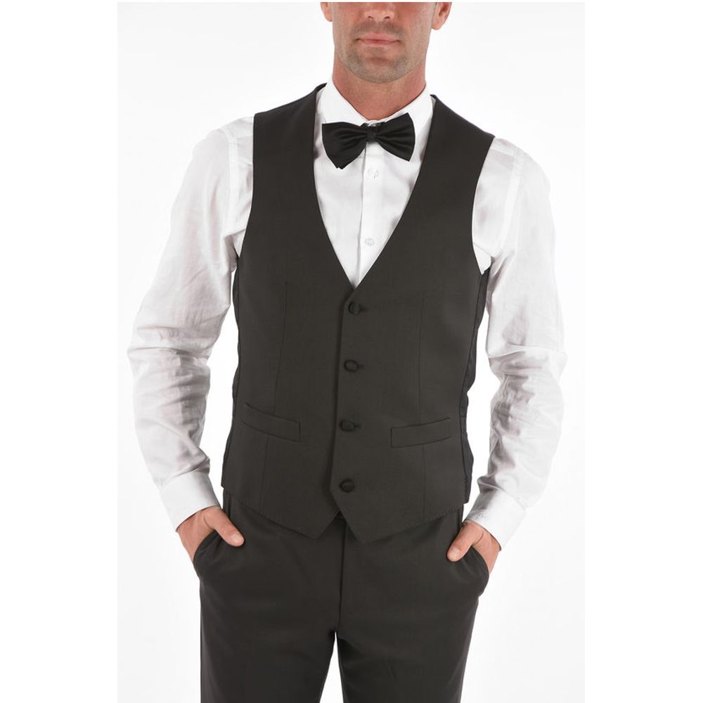 Corneliani center vent peak lapel CERIM.ACADEMY 3 piece waistcoat suit
