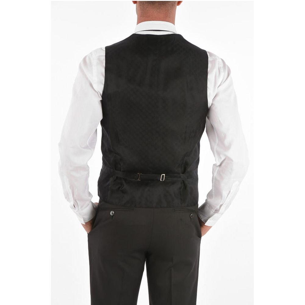 Corneliani center vent peak lapel CERIM.ACADEMY 3 piece waistcoat suit