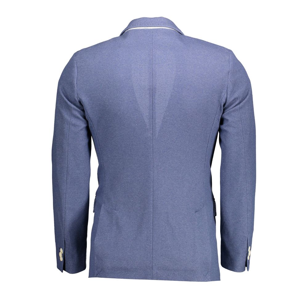 Gant Blue Cotton Men Jacket
