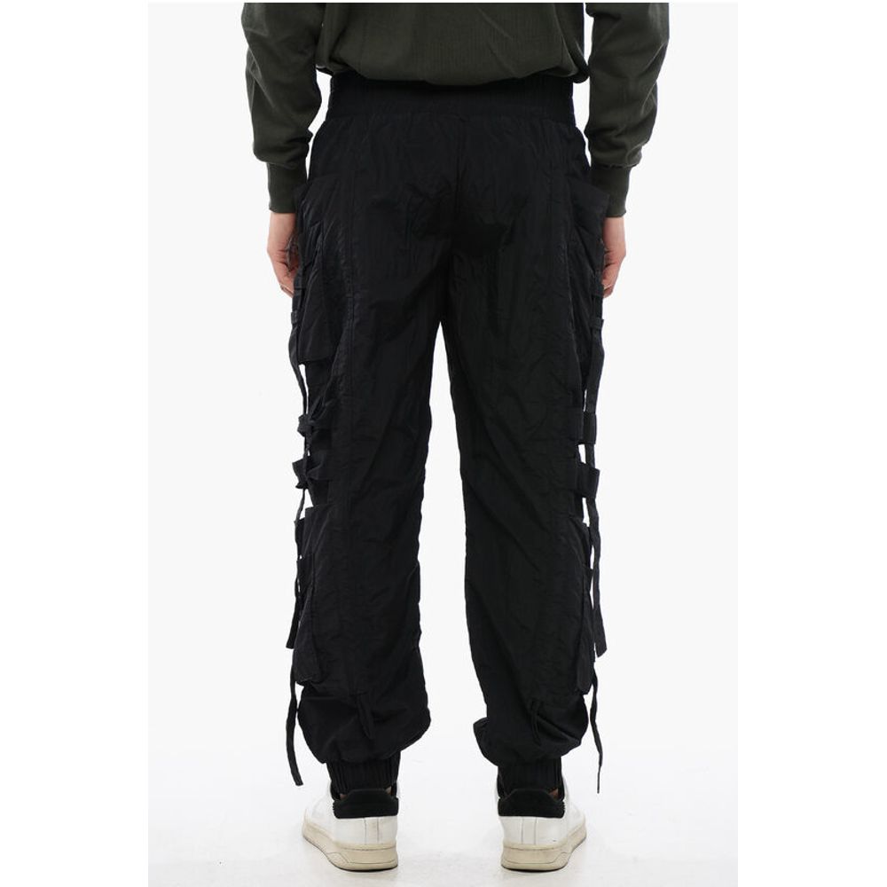 Balmain Nylon BANDED Cargo Pants with Cuffs