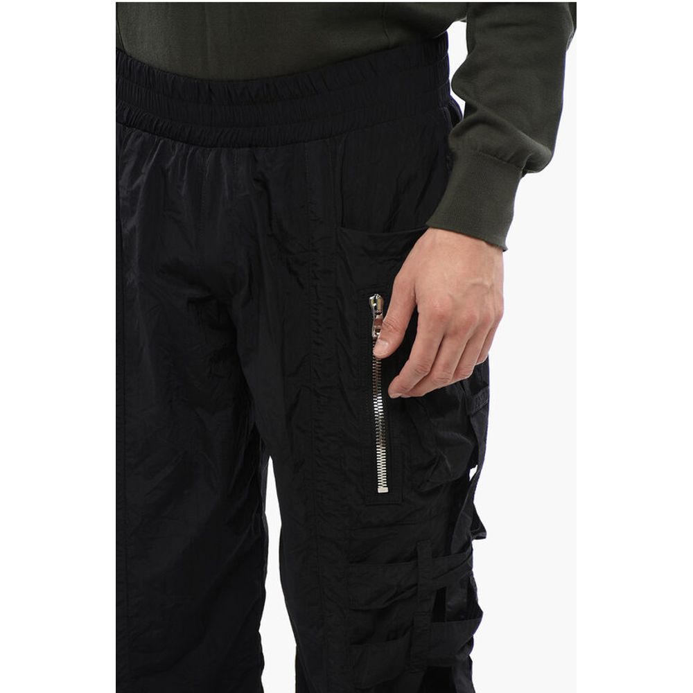 Balmain Nylon BANDED Cargo Pants with Cuffs