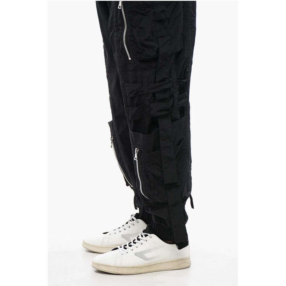 Balmain Nylon BANDED Cargo Pants with Cuffs