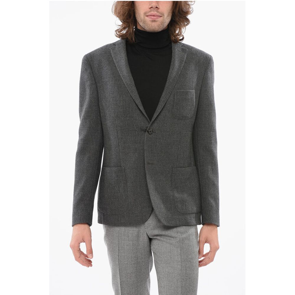 Nino Danieli CC Collection Embossed Wool REFINED Blazer with Patch Pocket