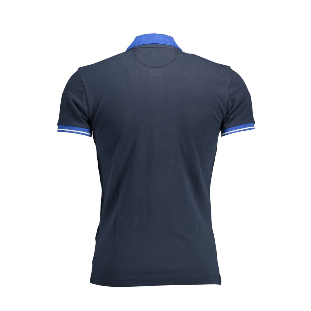 La Martina Blue Cotton Polo Shirt