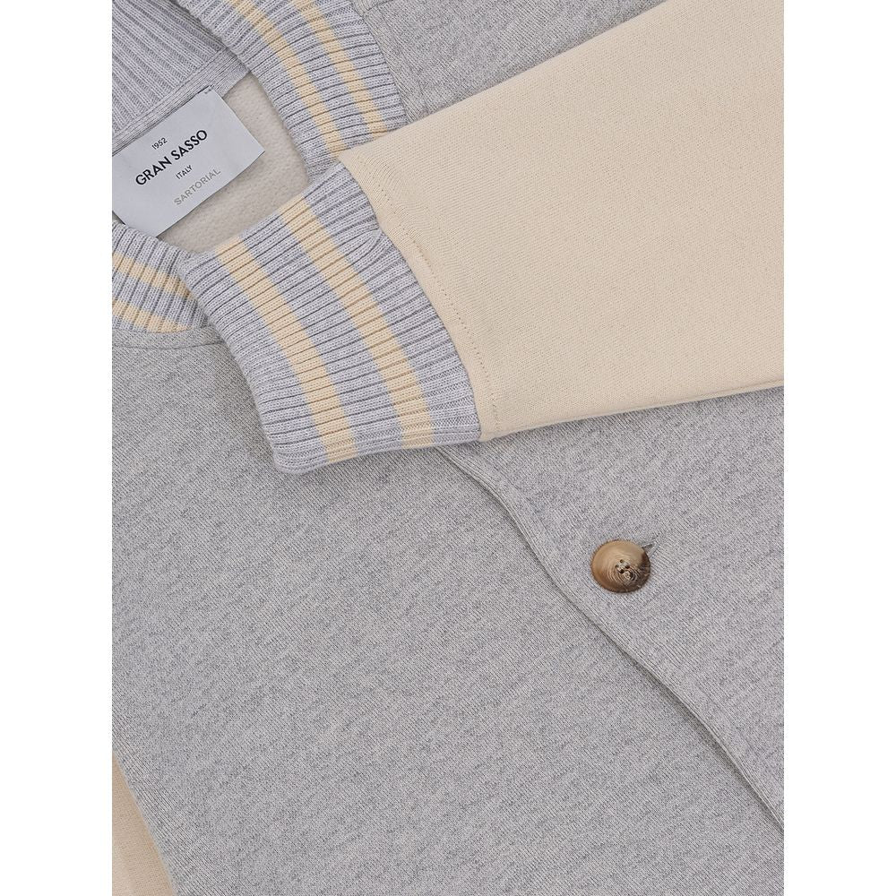 Gran Sasso Gray Cotton Jackets & Coat