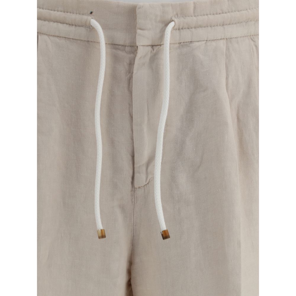 Brunello Cucinelli Linen Jogger Pants